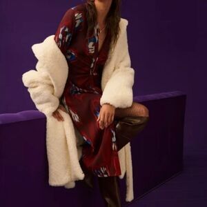 Scoop Women's Faux Fur Jacket with Shawl Collar